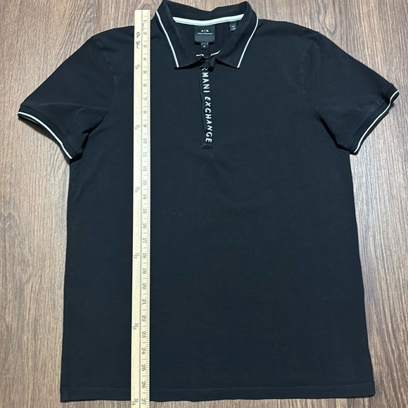 🔥🔥Armani Exchange Black Polo Shirt with Modern Design Size: Medium🔥🔥 - Picture 4 of 7